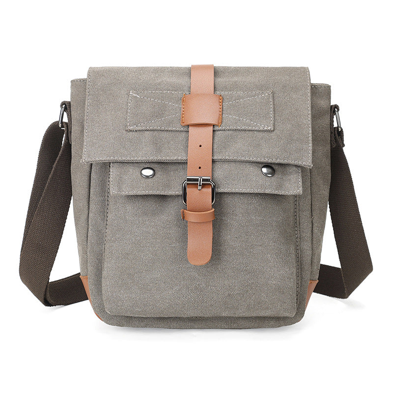 Vintage-Inspired Canvas Messenger Bag Bowlift