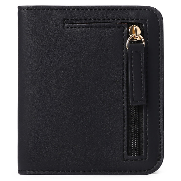 Compact Saffiano Card and Coin Wallet with Zipper Pocket Bowlift