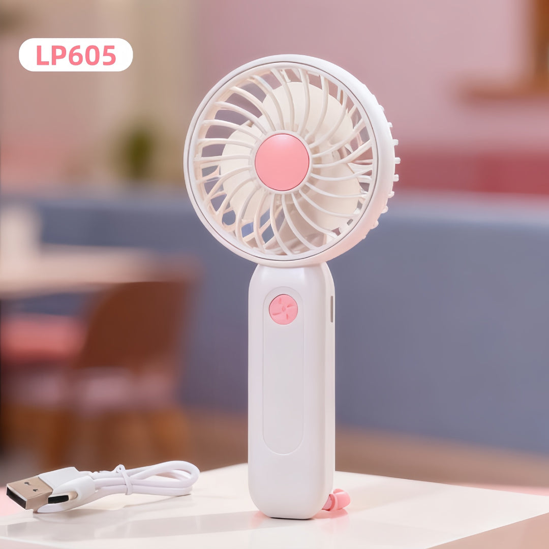Women's Portable USB Mini Hand Fan with Flexible Tilt Mechanism Bowlift