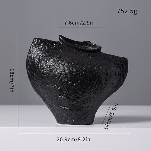 Abstract Shaped Decorative Ceramic Vase