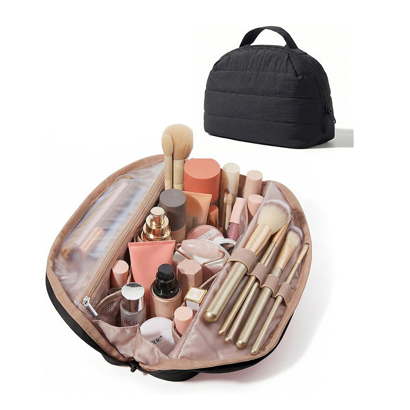 Cosmetic organizer bag with transparent compartments Bowlift