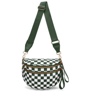 Shoulder bag with stylish check pattern and spacious compartment system Bowlift
