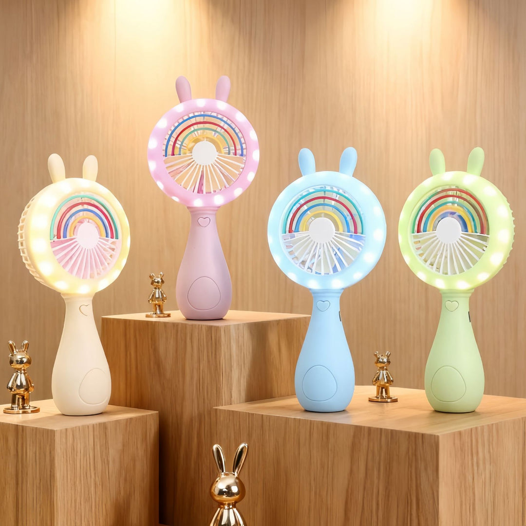 Ladies LED Hand Fan with Color Change Bowlift