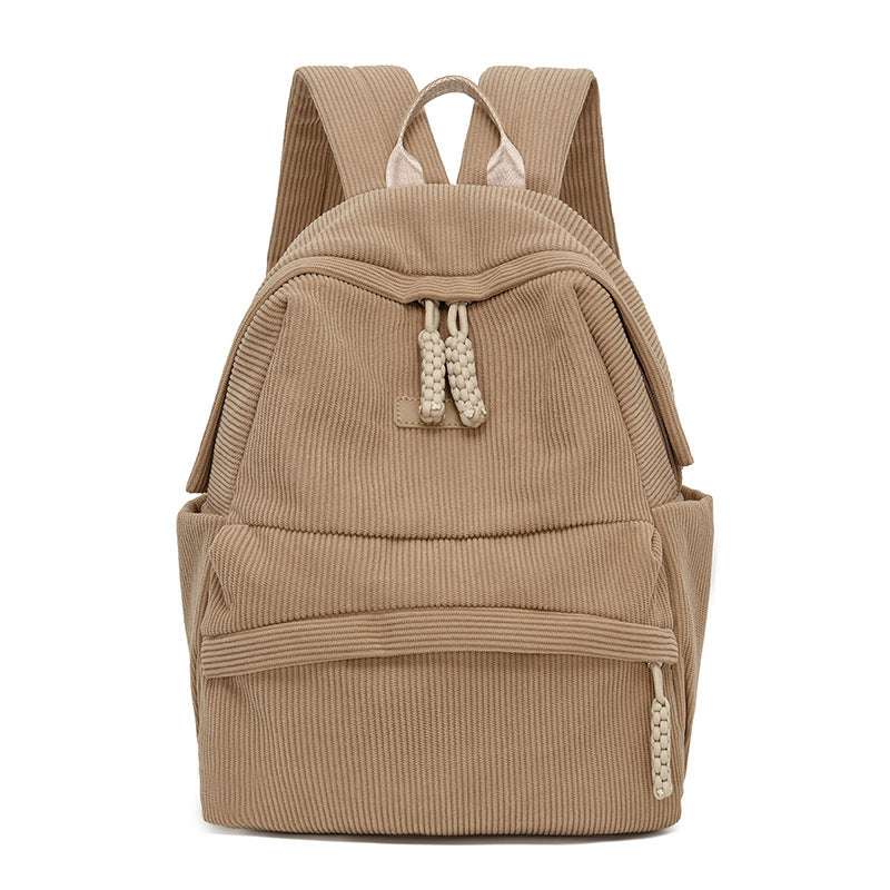 Stylish Corduroy Backpack Bowlift