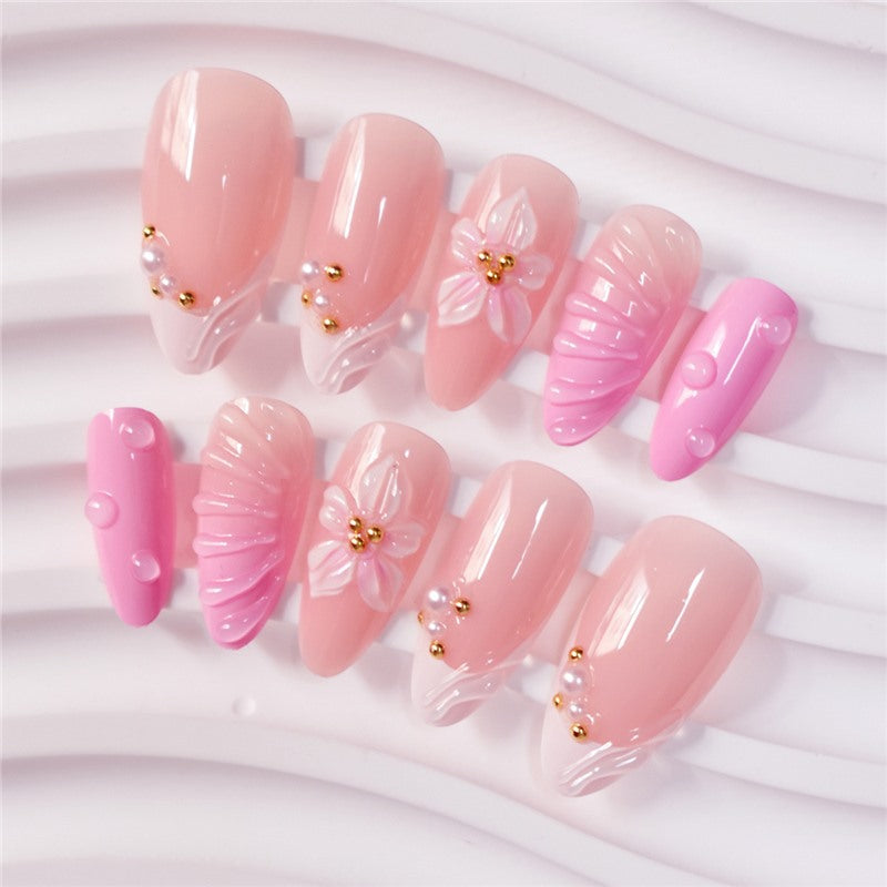 Artistic 3D Floral Press-On Nail Kit Bowlift