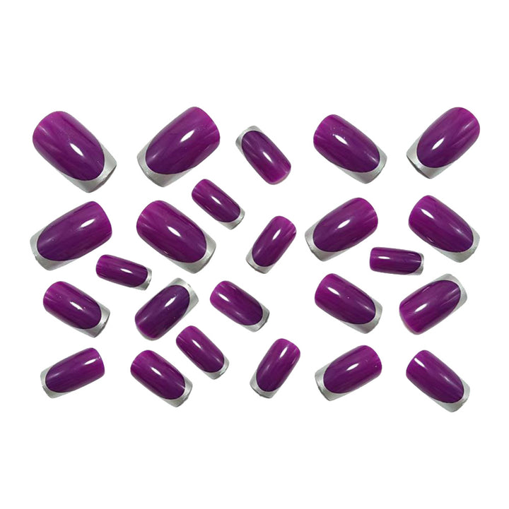 Artificial nails with shiny metallic finish Bowlift