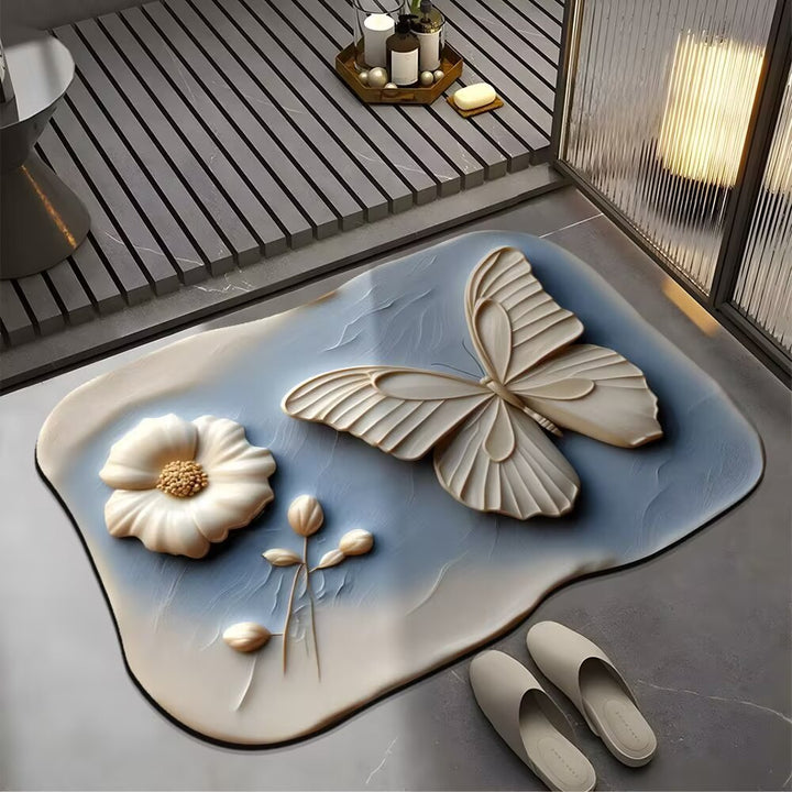 Decorative Butterfly Bath Mat Bowlift