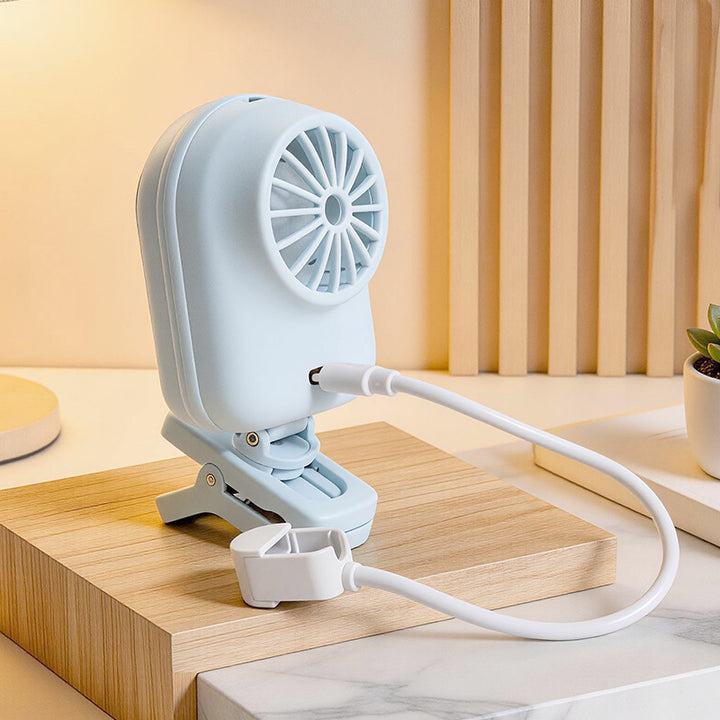 Women's Clip Fan with USB Connection and Flexible Mount Bowlift