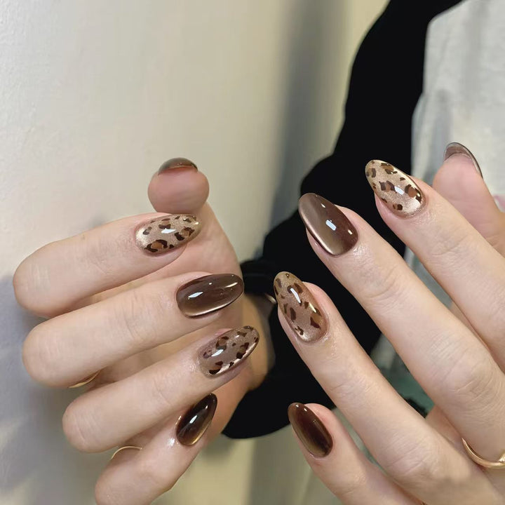 Acrylic Nails in Modern Leo Design Bowlift