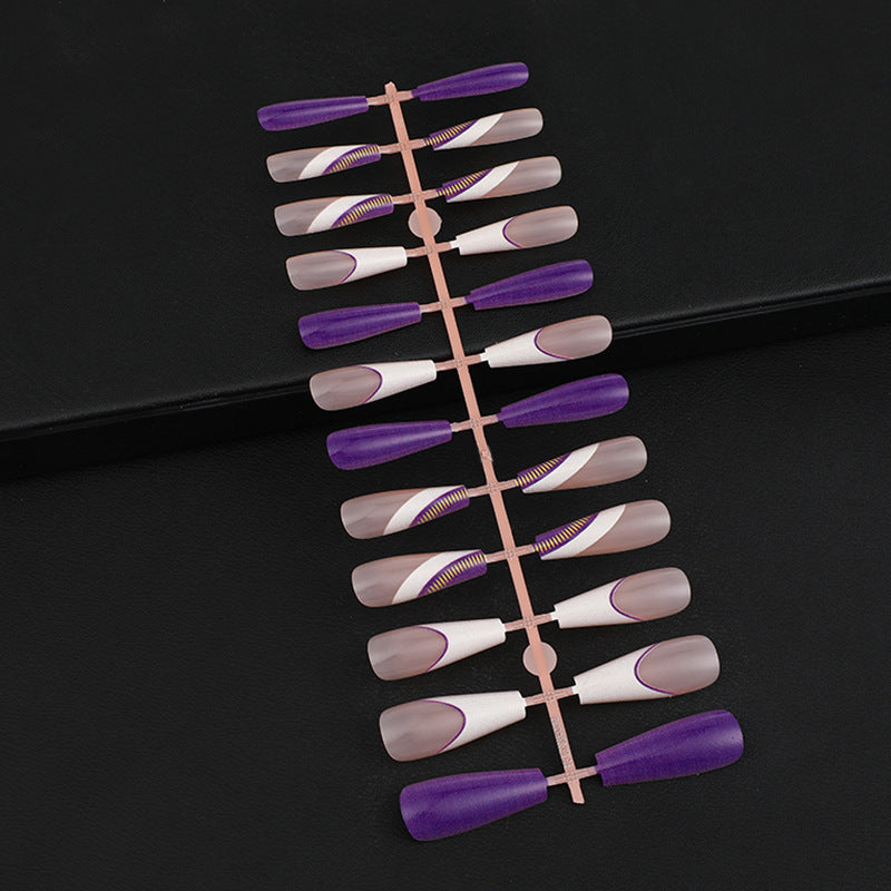 Artificial nails with stylish geometric accents Bowlift
