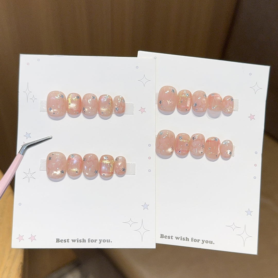 Glamorous artificial nail tips with star design Bowlift