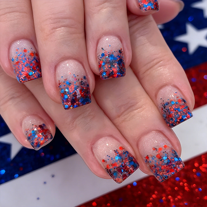 Glitter Gradient Press-On Nail Set Bowlift