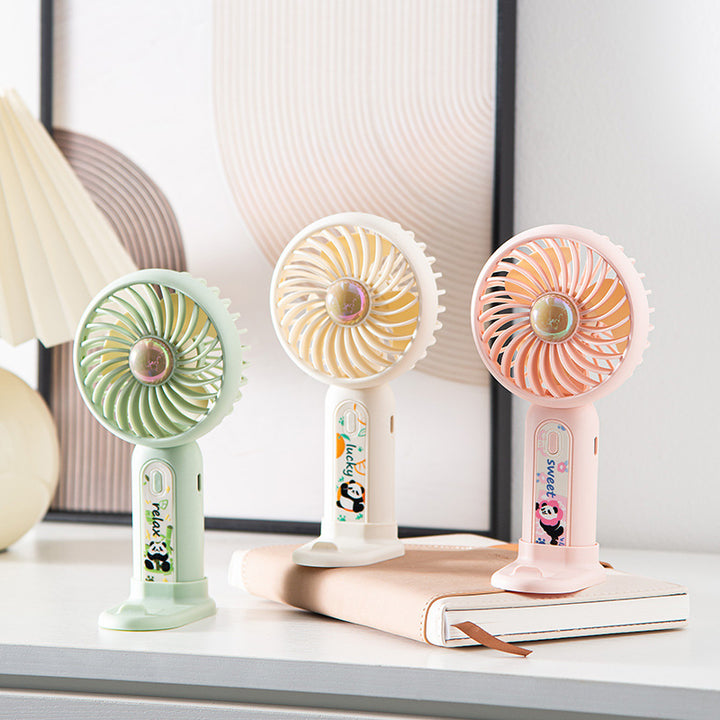 Ladies Portable Mini Hand Fan with Funny Design Bowlift
