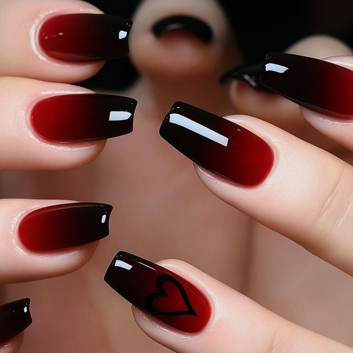 Elegant Ombre Stiletto Nail Art Extensions Bowlift