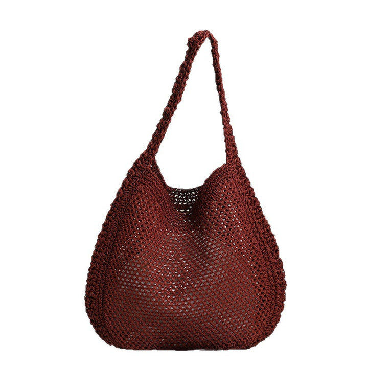 Hand-knotted net tote bag Bowlift