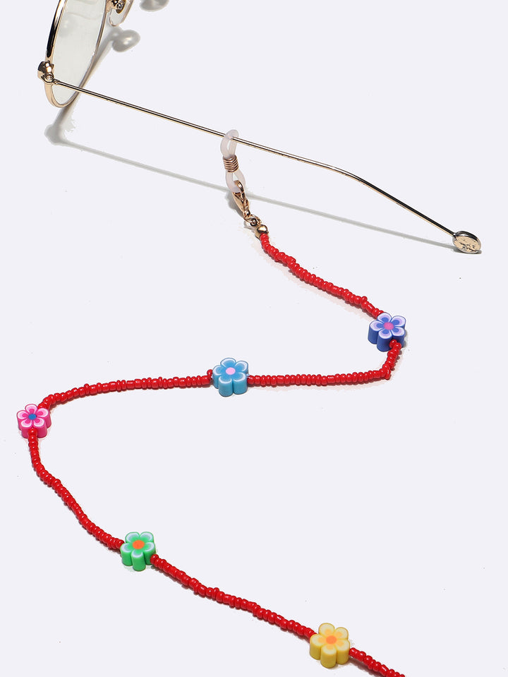 Colorful Floral Beaded Eyewear Chain Bowlift