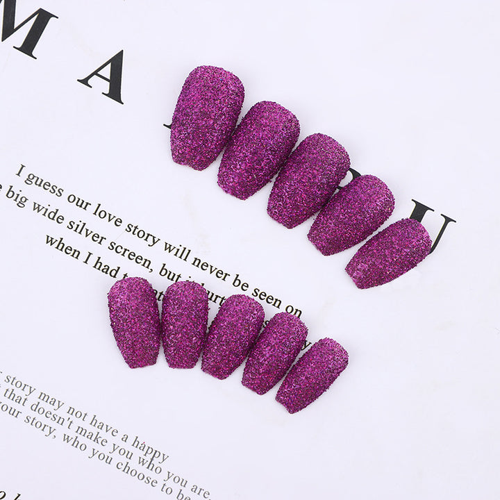 Glittering artificial nails in modern design Bowlift