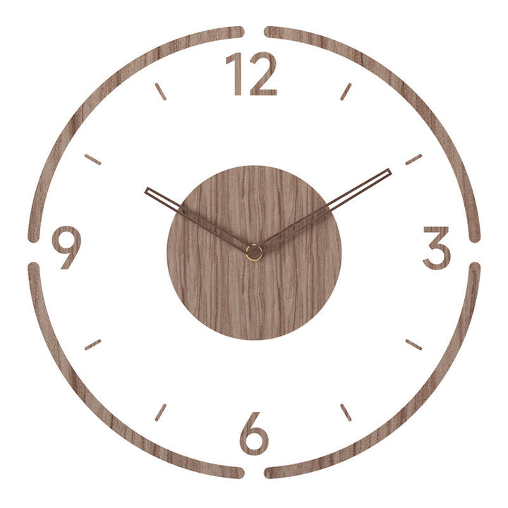 BowLift | WoodCraft | Nordic Solid Wood Wall Clock – Minimalist Silent Timepiece