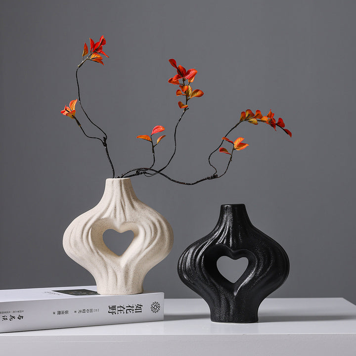 Artistic Heart-Shaped Decorative Vase