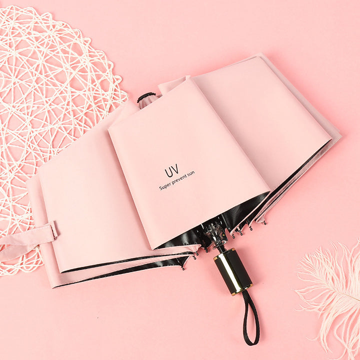 Ladies UV Protection Folding Umbrella with Automatic Function Bowlift