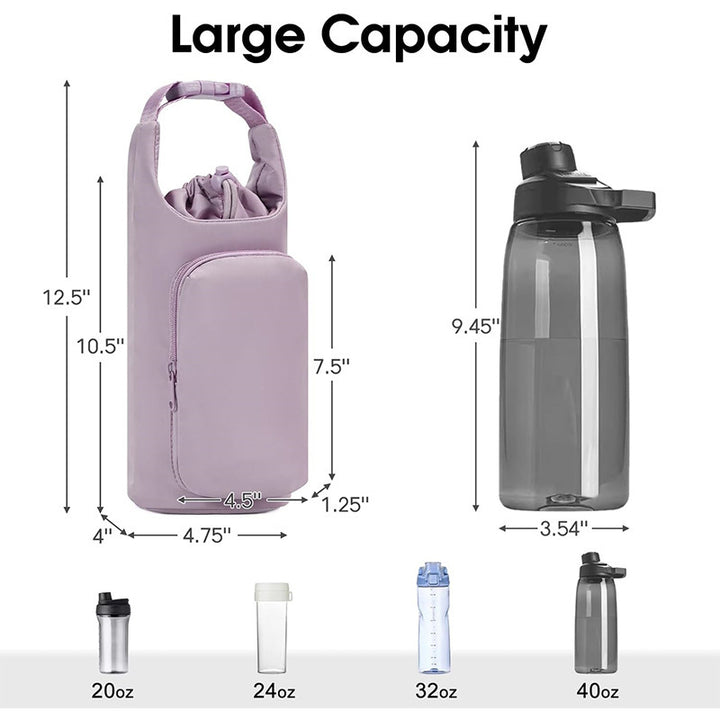 Insulated Water Bottle Carry Bag with Practical Compartment Divider Bowlift