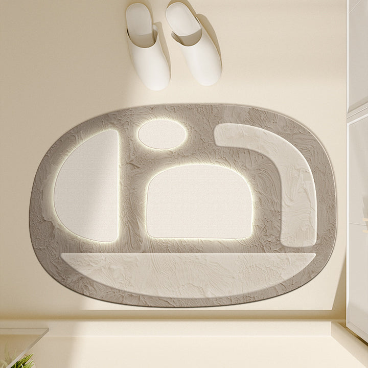 Floral-Inspired Decorative Bath Mat Bowlift