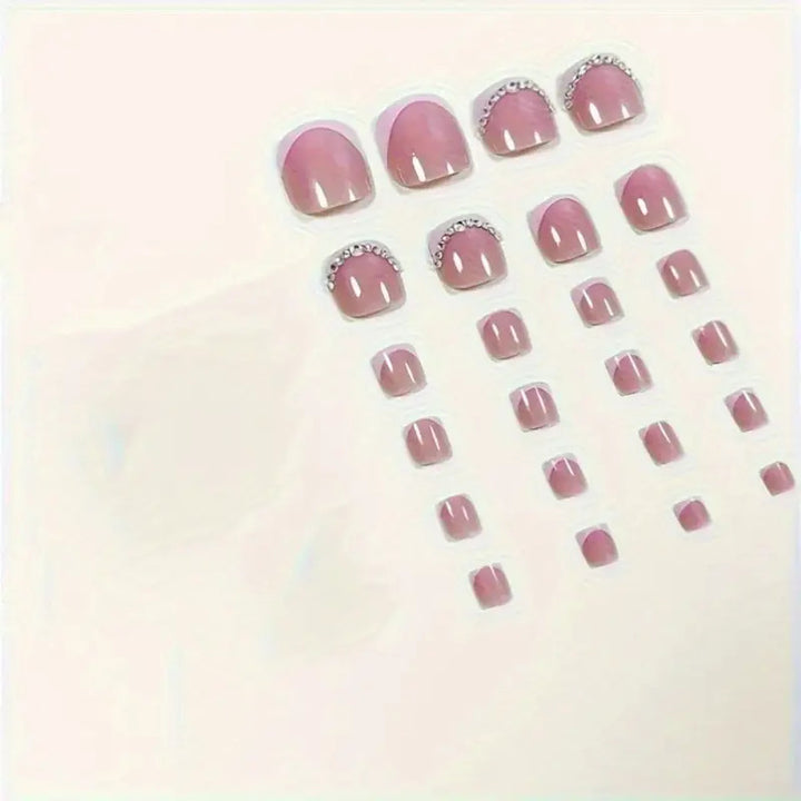 Elegant Rhinestone-Accented Pedicure Bowlift