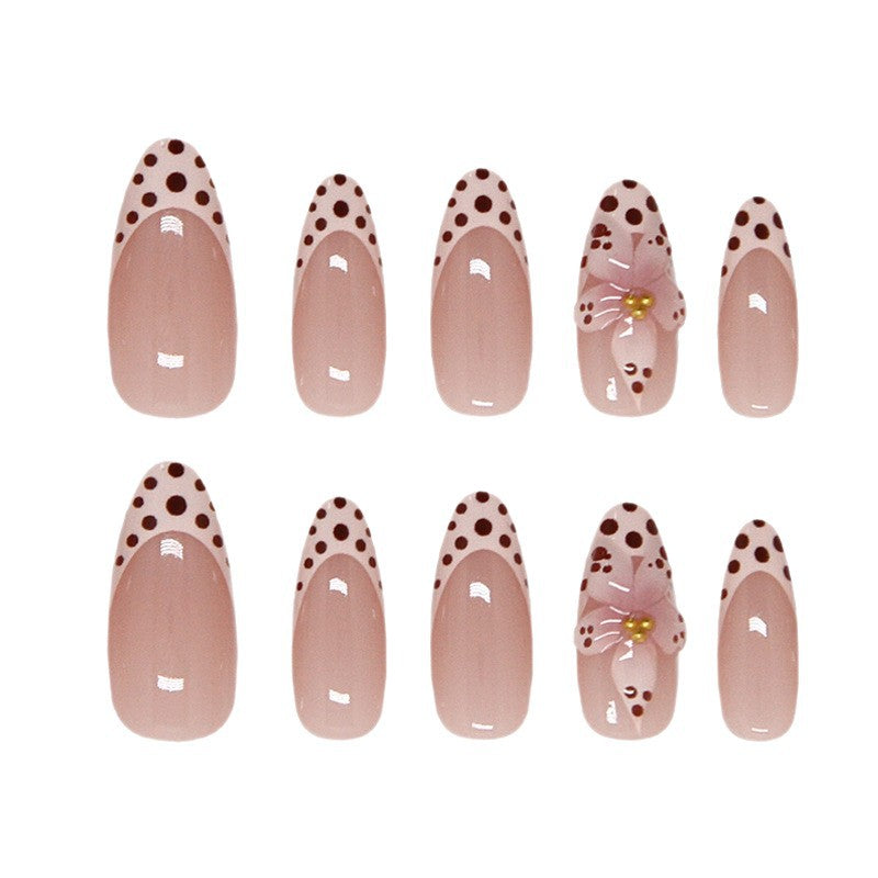 Decorative Floral Press-On Nail Tips Bowlift