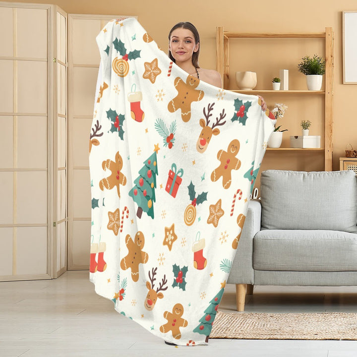 Cozy Halloween-Themed Fleece Blanket