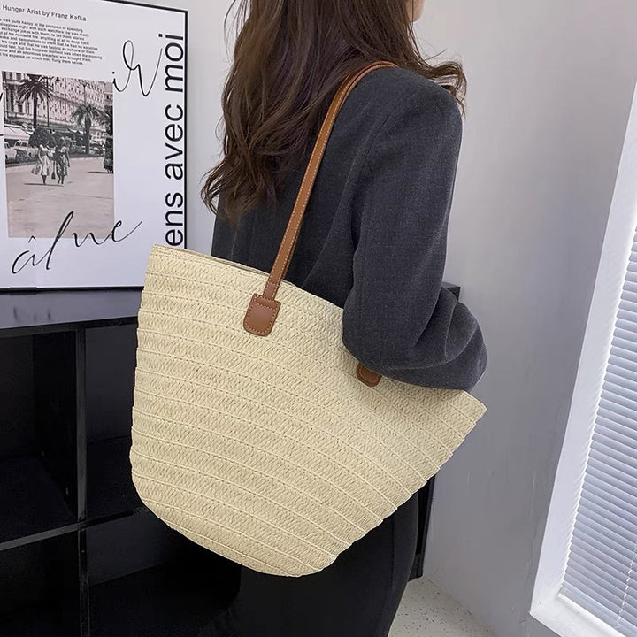 Beach bag with high-quality leather handles Bowlift