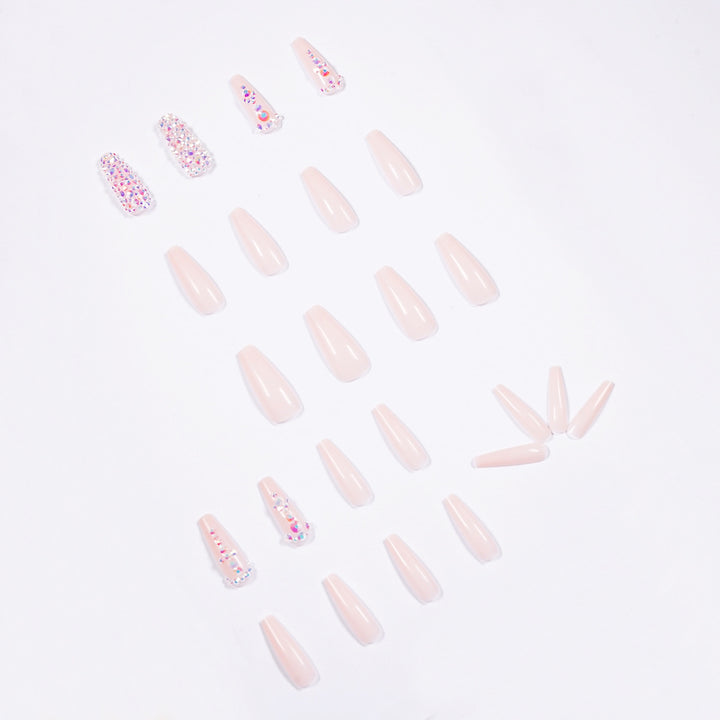 Glamorous nail extensions with rhinestone accents Bowlift