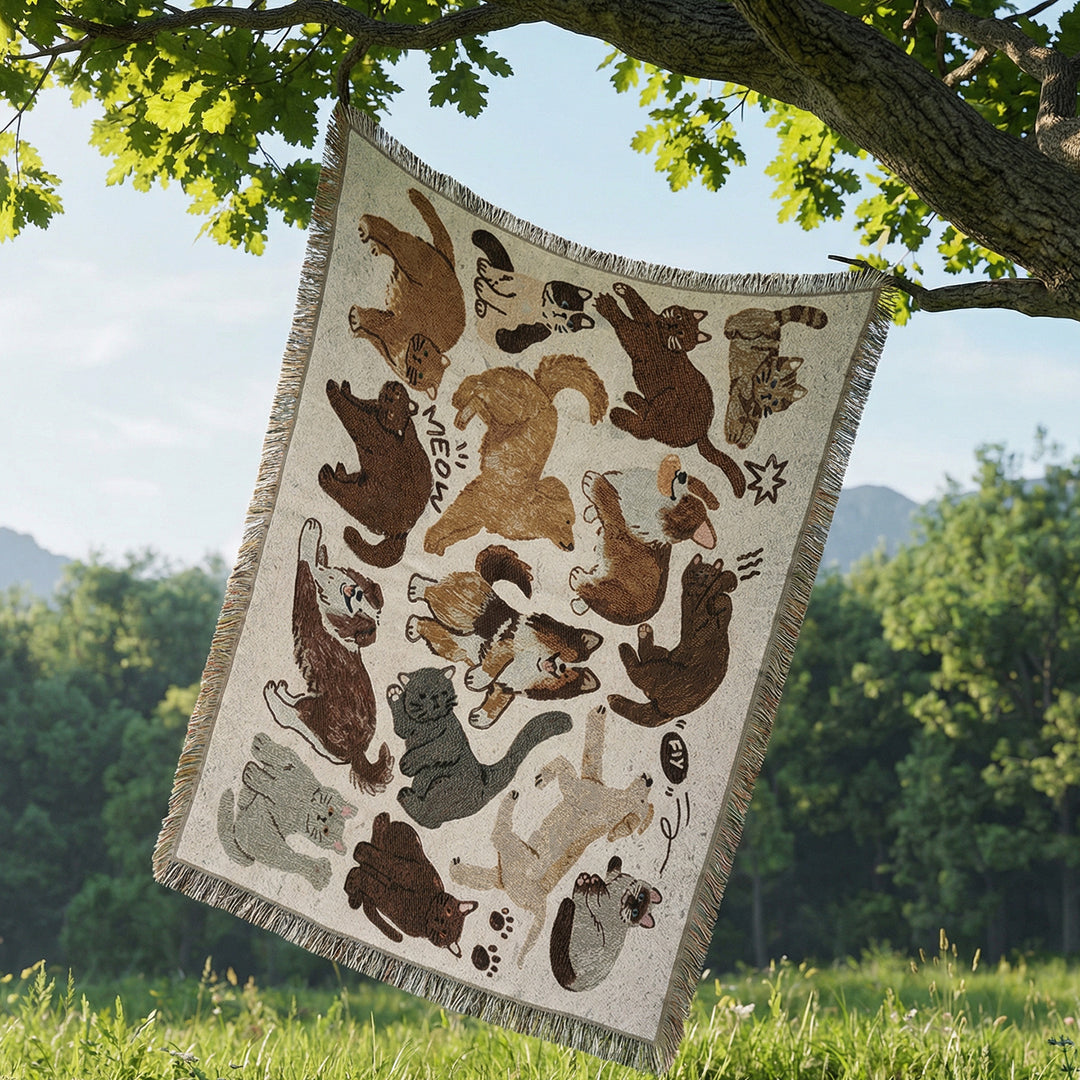 Whimsical Animal Print Throw Blanket