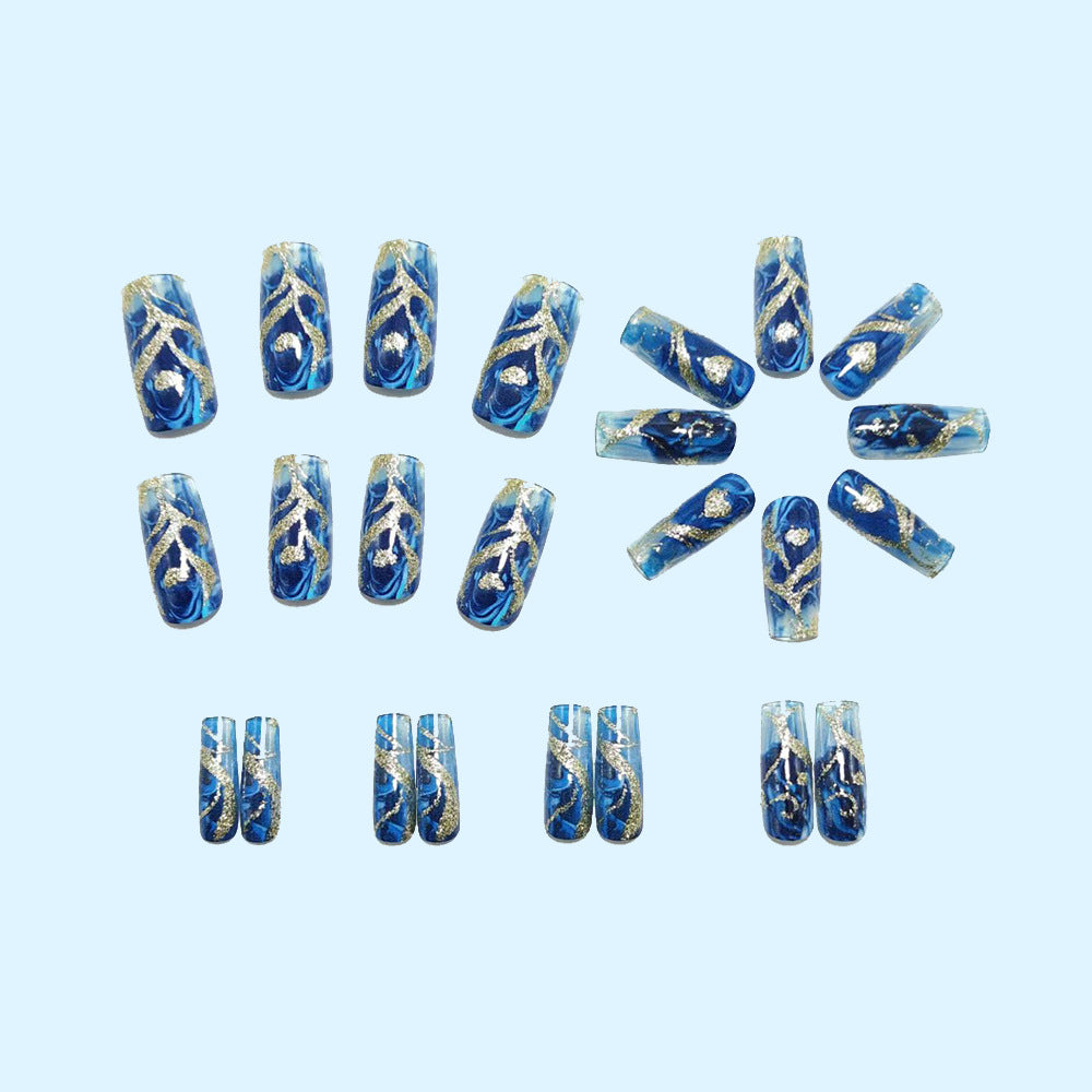 Nail set with floral designs Bowlift
