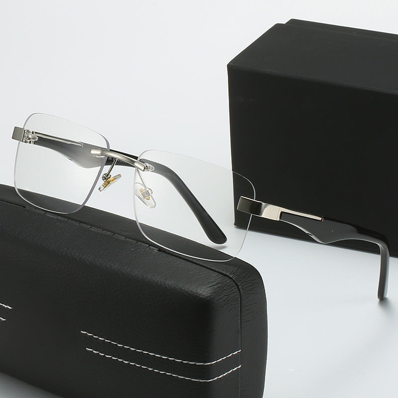 Women’s fashionable half-frame glasses with elegant metal and plastic mix Bowlift