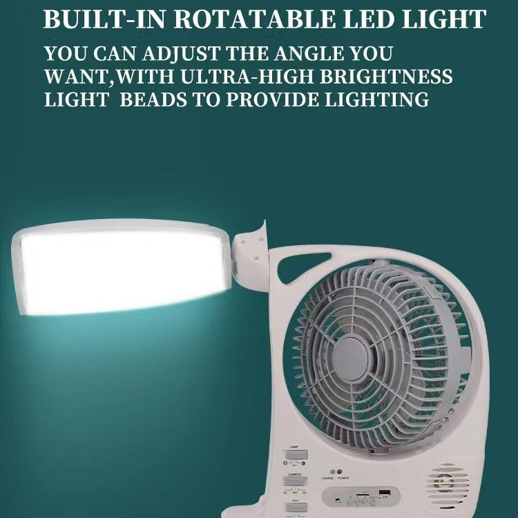 Unisex portable solar-powered fan with LED lamp Bowlift