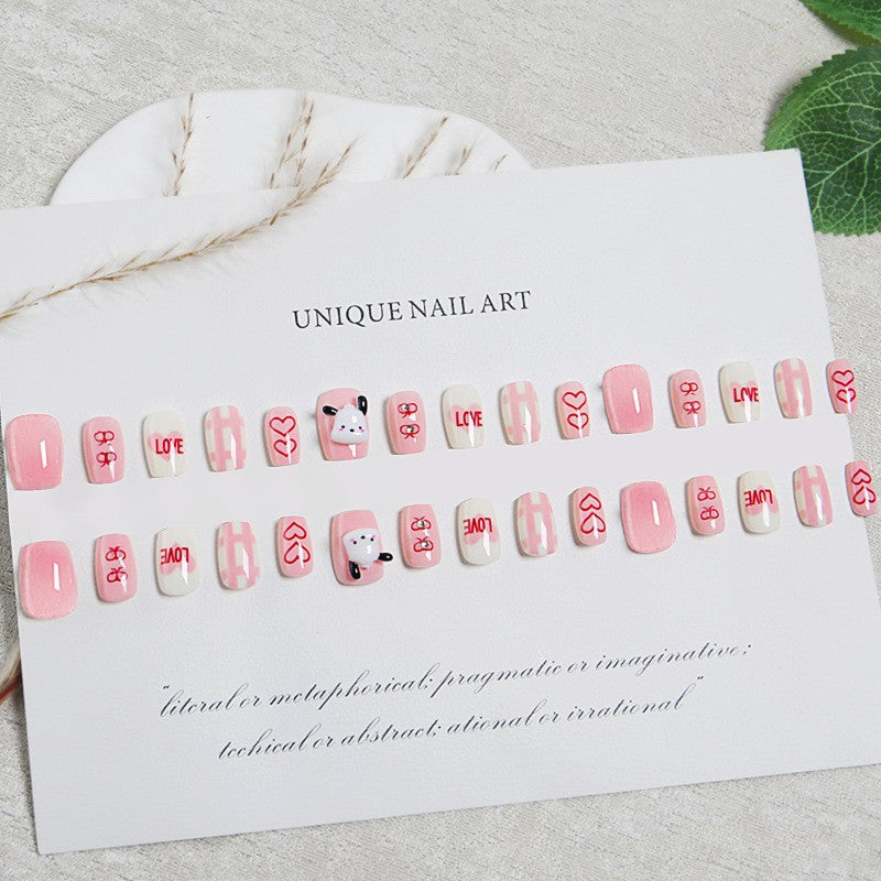 Creative nail art set with modern heart designs Bowlift