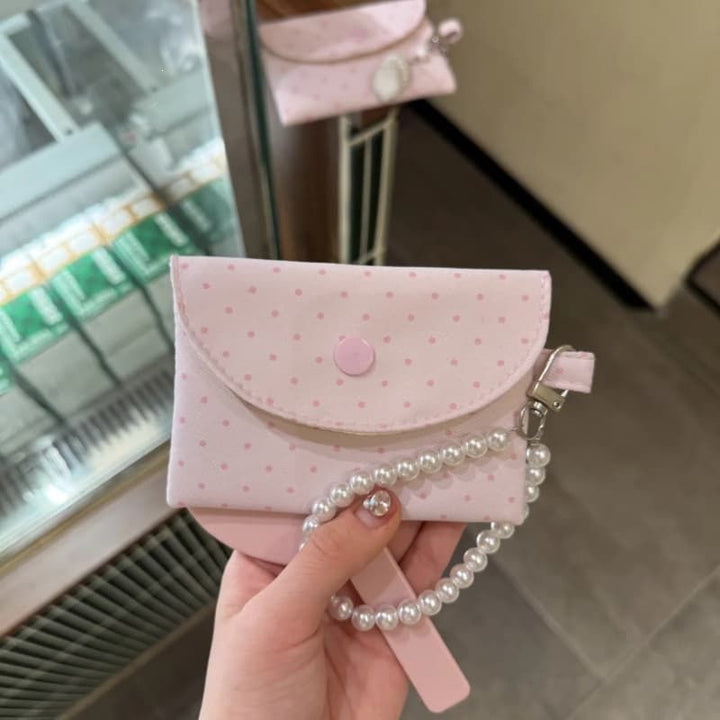 Compact Star-Print Snap Card Wallet with Coin Pouch Bowlift