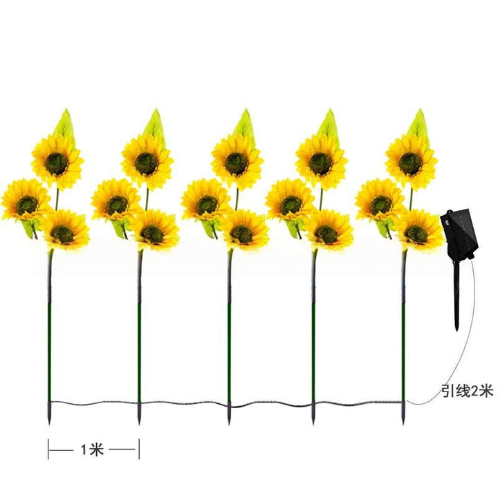 Solar-Powered Outdoor Garden Stake Lights With Realistic Sunflower Blooms And Waterproof Solar Controller Bowlift