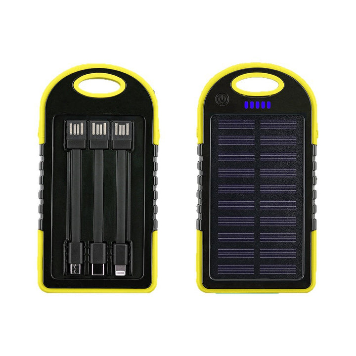 Portable Solar Power Bank with Integrated Cable Management and Fast Charging Function Bowlift