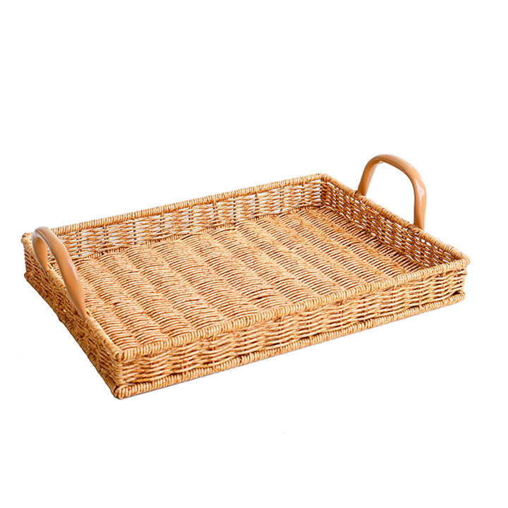 Women's Rectangular Basket with Integrated Handles Bowlift