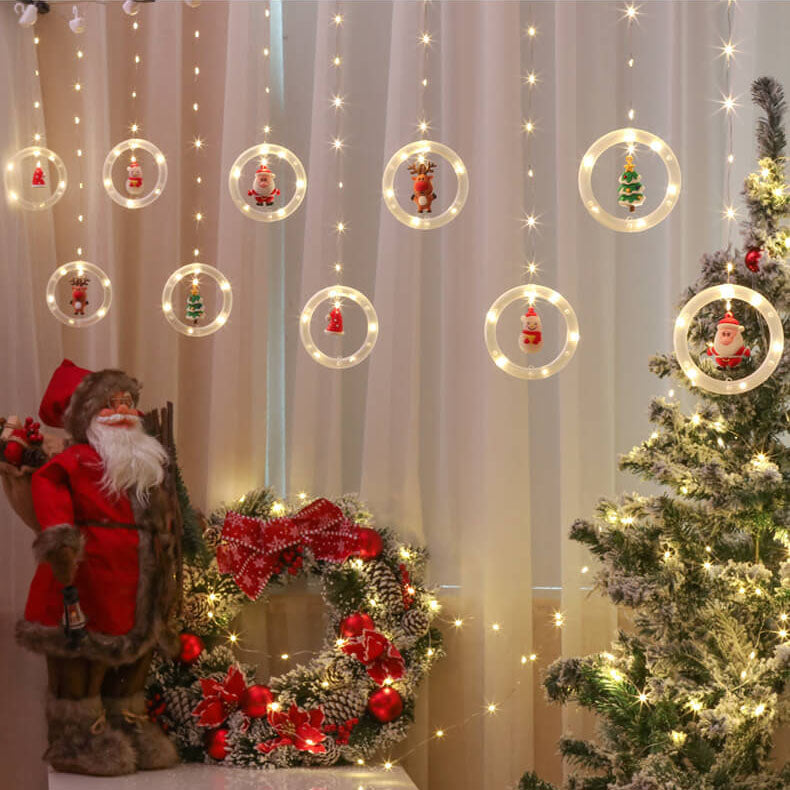 BowLift | Christmas Circle Doll Hanging Decoration 10 LED USB String Lights