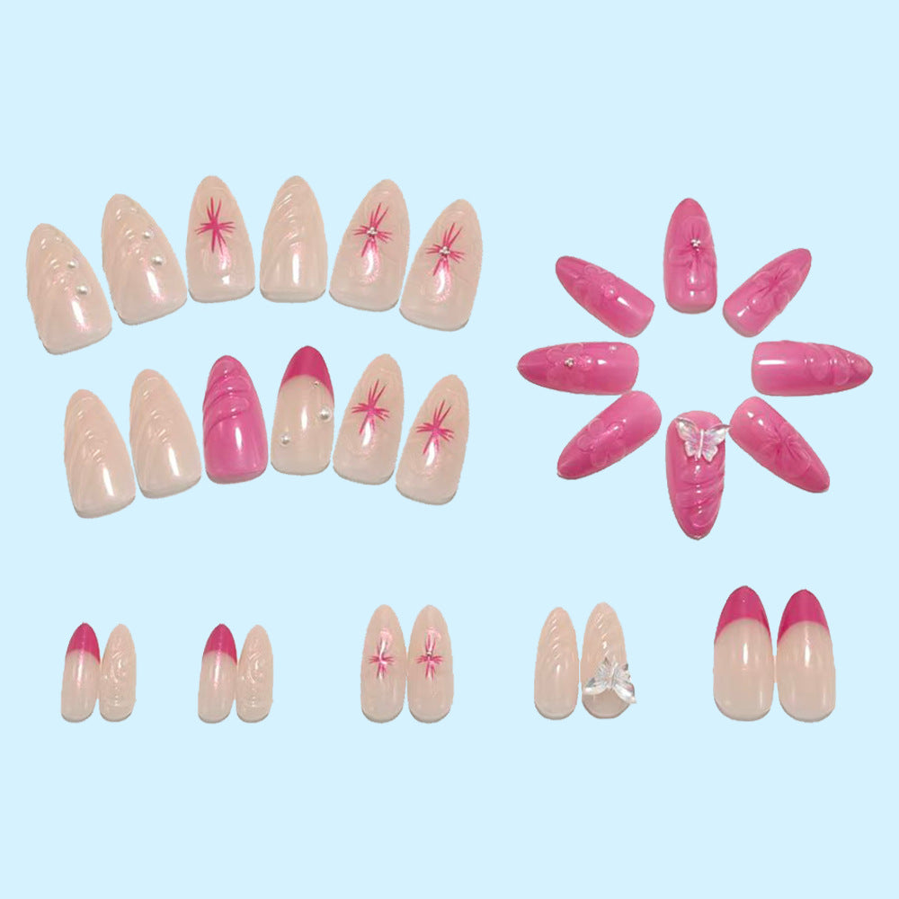 Artificial nails with floral accents Bowlift