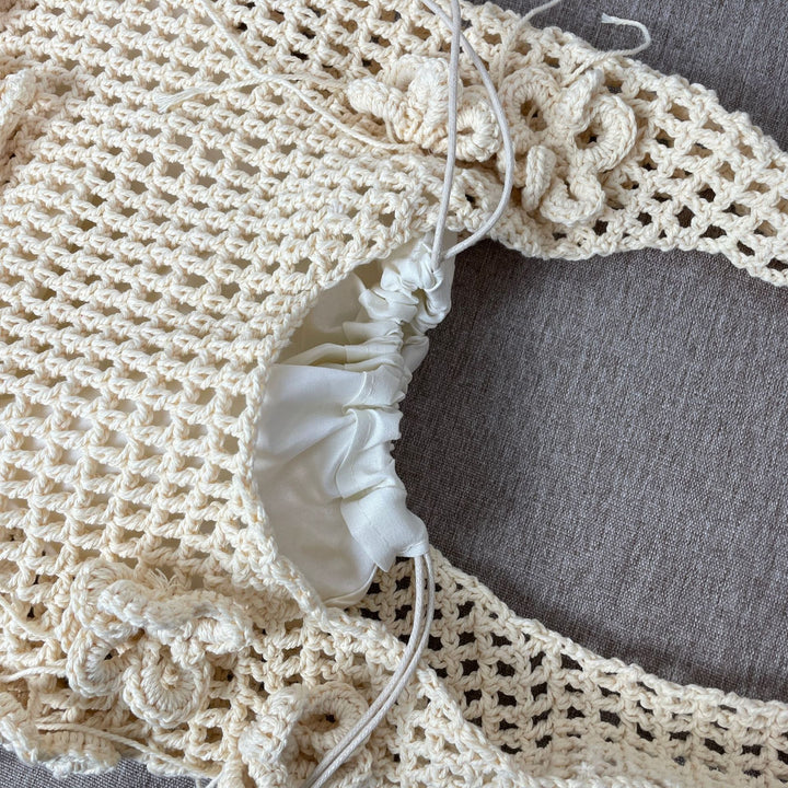 Hand-knotted crossbody bag with floral pattern Bowlift