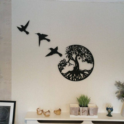 Black Metal Wall Art Home Decor | Bowlift