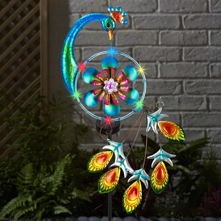 Decorative Hanging Watering Can Garden Stake Ornament With Simulated Cascading Spout Bowlift