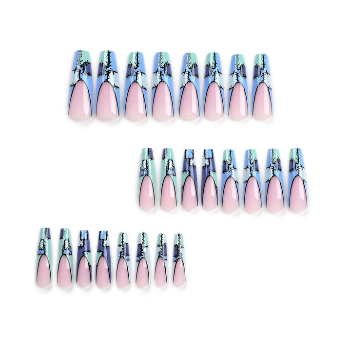 Artistic stiletto nails with modern decorative accents Bowlift