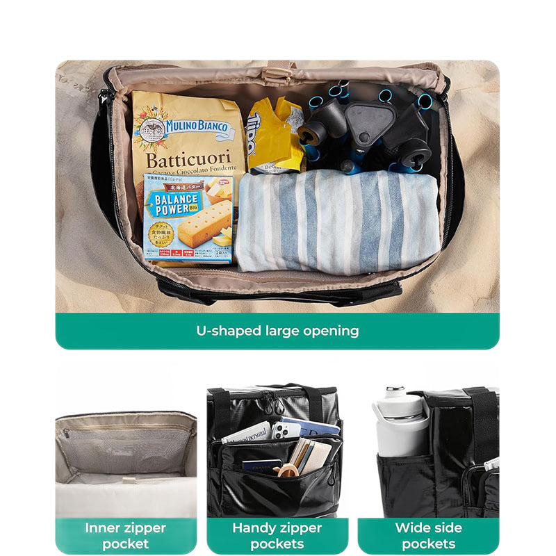 Rolling multifunctional travel bag with multiple compartments Bowlift
