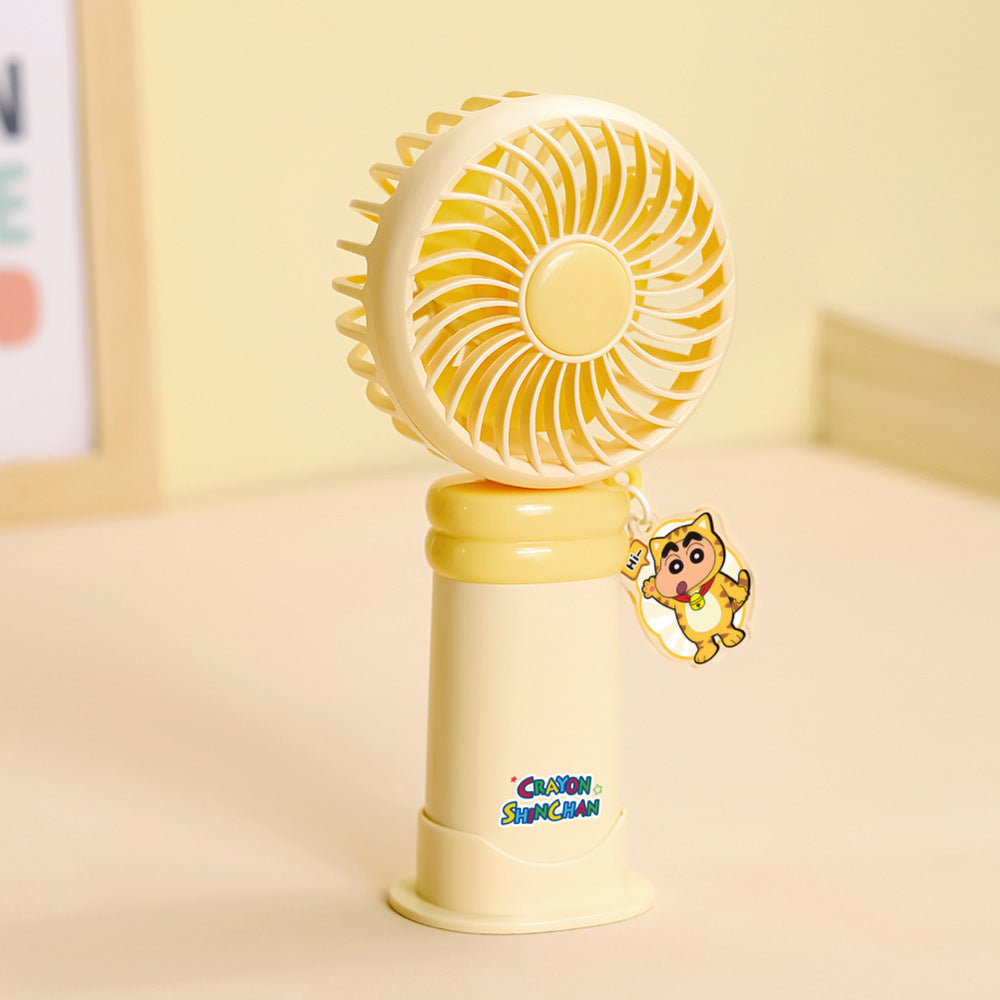 Ladies wearable handheld fan with playful dog design Bowlift