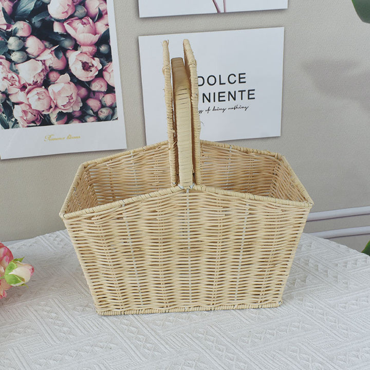 Handwoven Picnic Storage Basket Bowlift