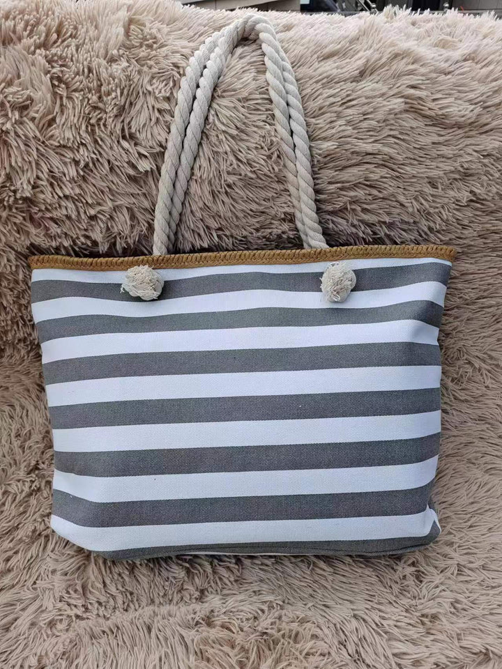 Large beach bag with maritime stripes Bowlift